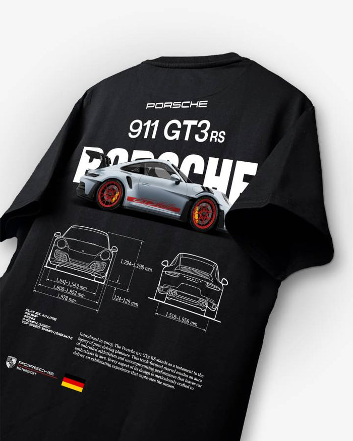 Porsche 911 GT3RS | Oversized T-Shirt | Black
