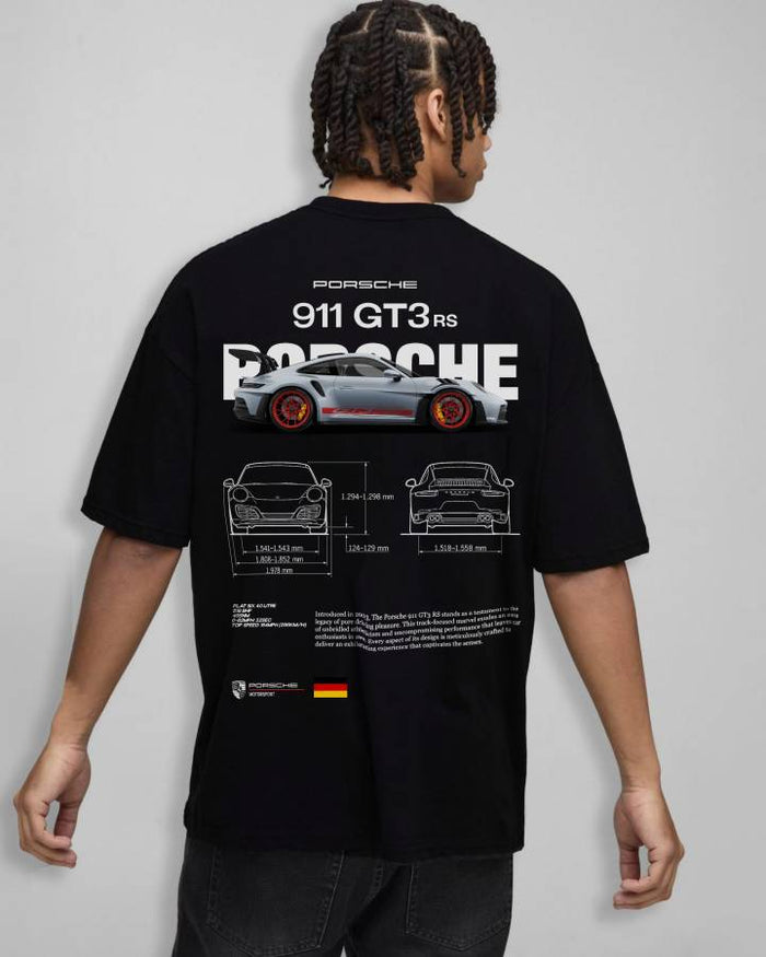 Porsche 911 GT3RS | Oversized T-Shirt | Black